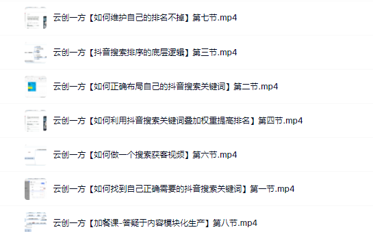 云创一方2022抖音SEO系列课程，教你如何快速上抖音搜索排名第一-华创网