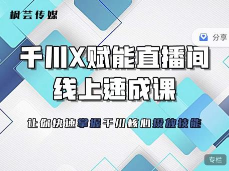 枫芸传媒-线上千川提升课，提升千川认知，提升千川投放效果-华创网