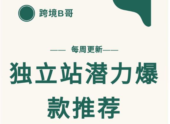 【跨境B哥】独立站潜力爆款选品推荐，测款出单率高达百分之80（每周更新）-华创网