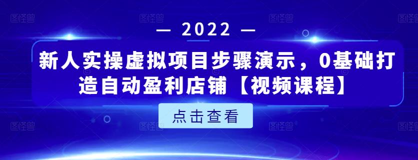 新人实操虚拟项目步骤演示，0基础打造自动盈利店铺【视频课程】-华创网