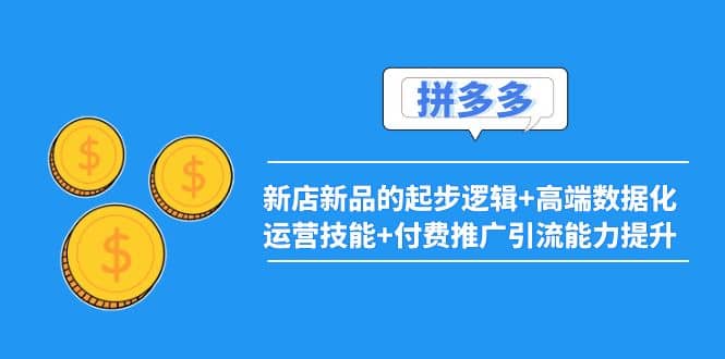 2022拼多多：新店新品的起步逻辑 高端数据化运营技能 付费推广引流能力提升-华创网