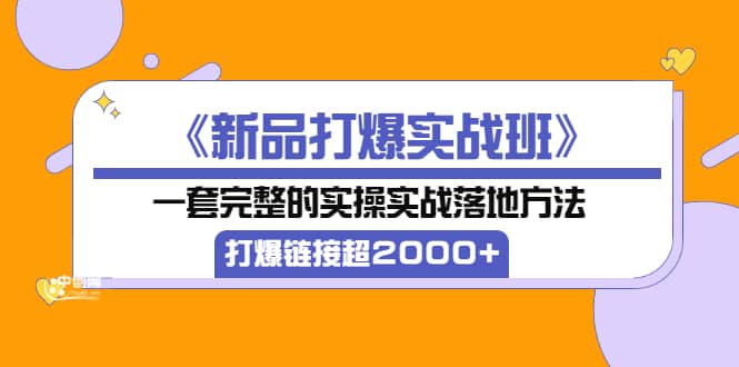 《新品打爆实战班》一套完整的实操实战落地方法，打爆链接超2000 （38节课)-华创网