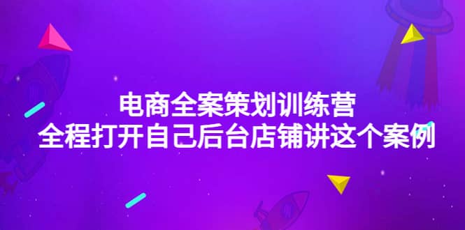 电商全案策划训练营：全程打开自己后台店铺讲这个案例（9节课时）-华创网