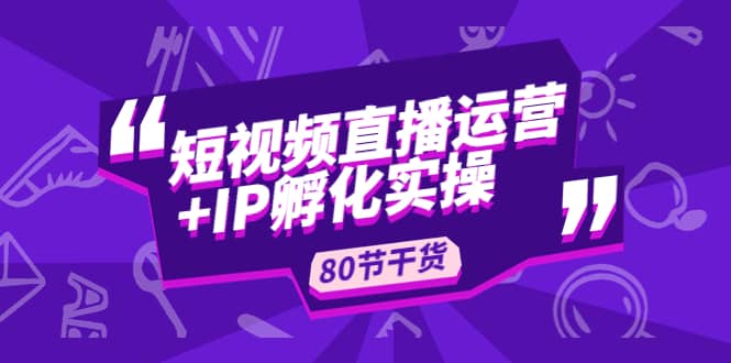 短视频直播运营 IP孵化实战：80节干货实操分享-华创网