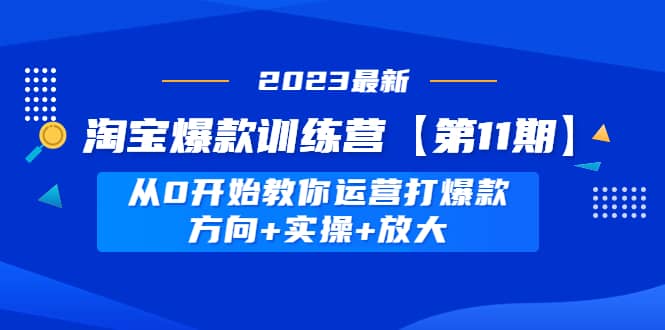 淘宝爆款训练营【第11期】 从0开始教你运营打爆款，方向 实操 放大-华创网