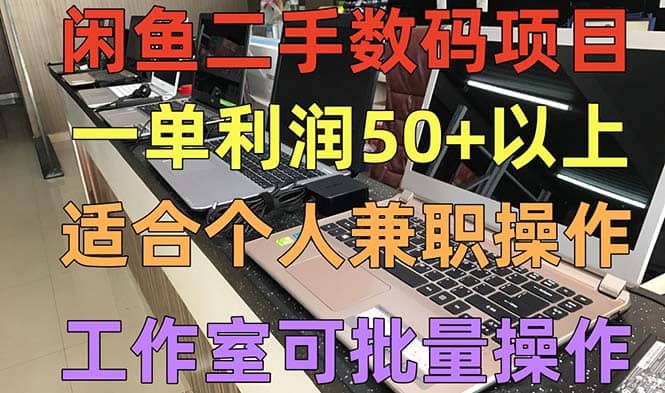 闲鱼二手数码项目，个人副业低保收入，工作室批量放大操作-华创网