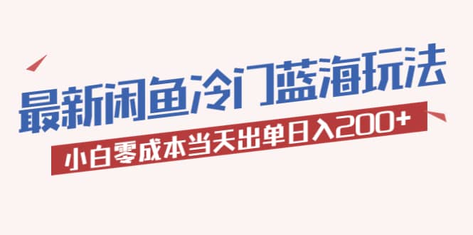 2023最新闲鱼冷门蓝海玩法，小白零成本当天出单日入200-华创网