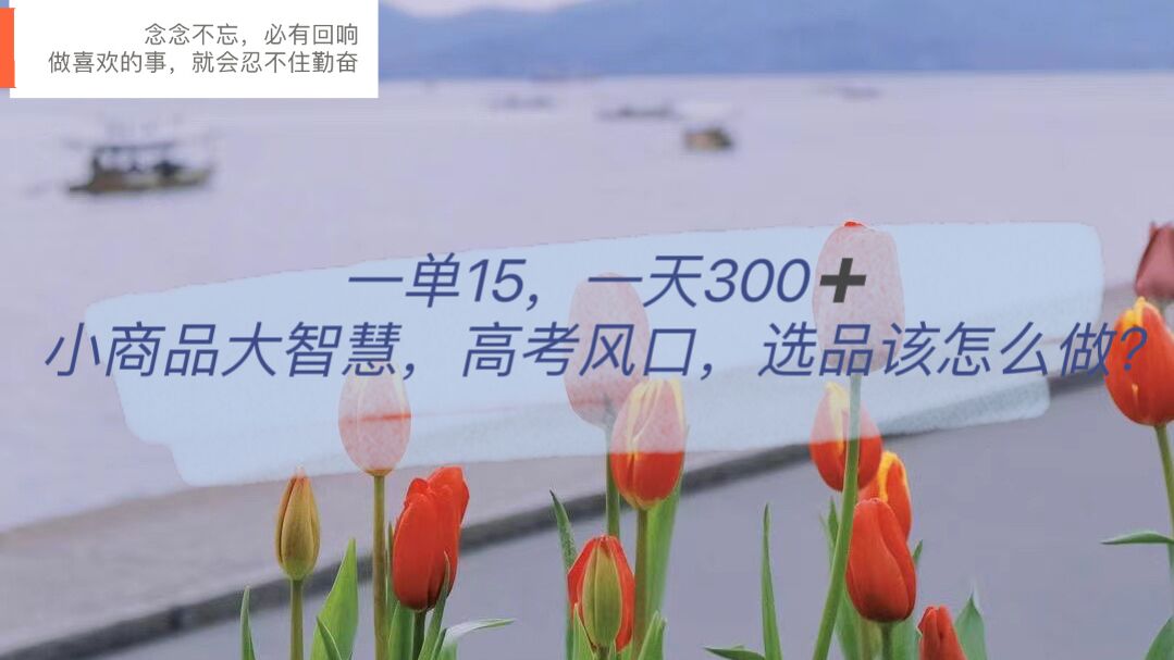 一单15，一天300 ，小商品大智慧，高考风口，选品该怎么布局-华创网