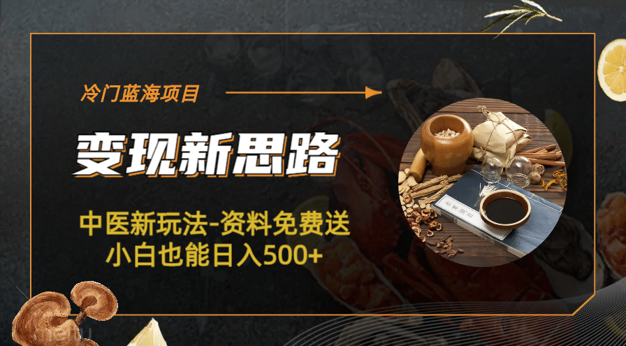 冷门蓝海项目-中医新玩法-冷门蓝海项目-中医新玩法-资料免费送小白也能日入500 500-华创网