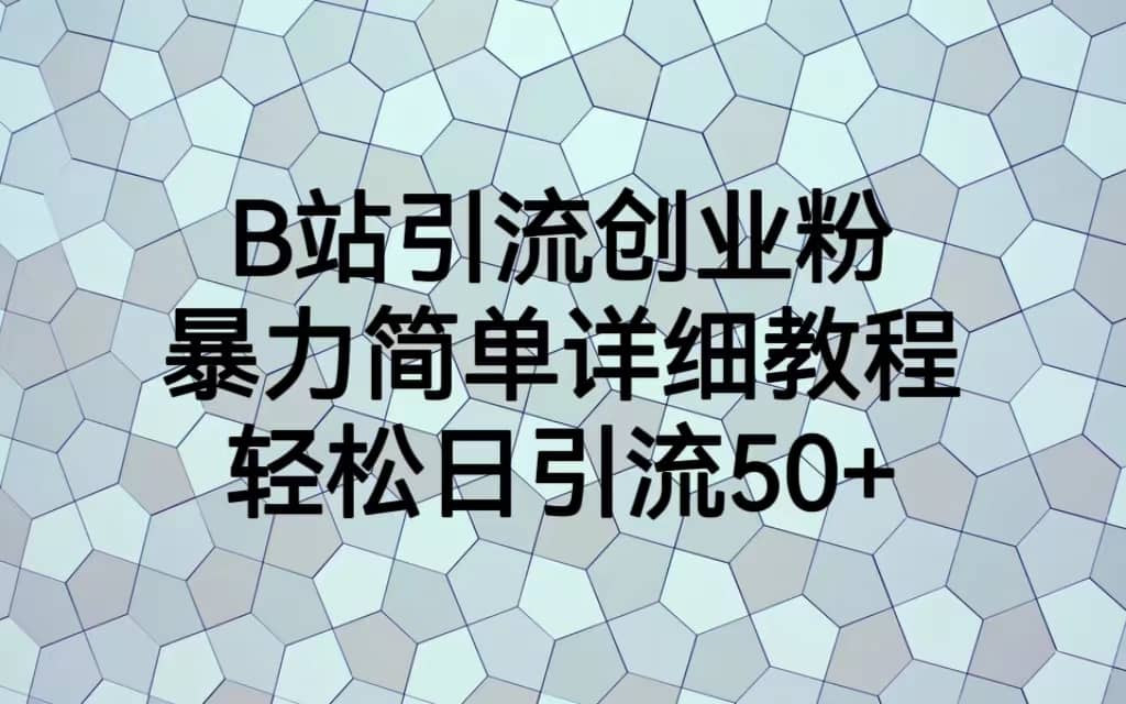 B站引流创业粉，暴力简单详细教程，轻松日引流50-华创网
