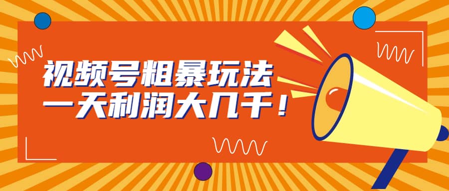 视频号粗暴玩法，一天利润大几千-华创网