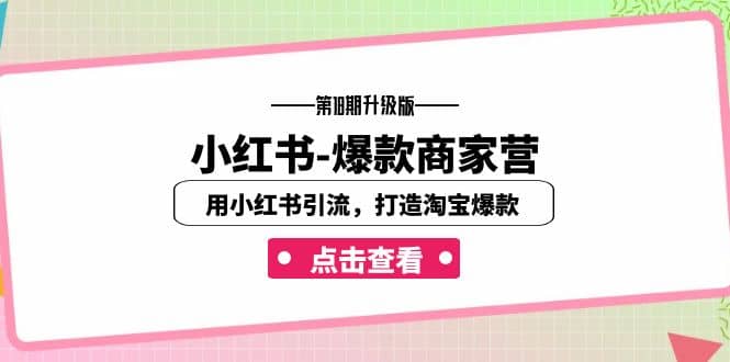 小红书-爆款商家营【第18期升级版】用小红书引流，打造淘宝爆款（16节课）-华创网