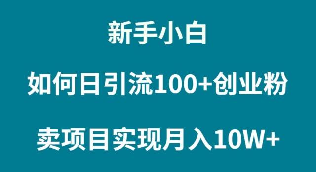 新手小白如何通过卖项目实现月入10W+-华创网