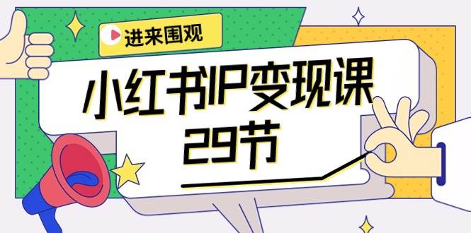 小红书IP变现课：开店/定位/IP变现/直播带货/爆款打造/涨价秘诀/等等/29节-华创网