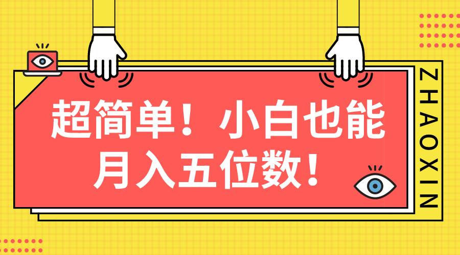 超简单图文项目！小白也能月入五位数-华创网