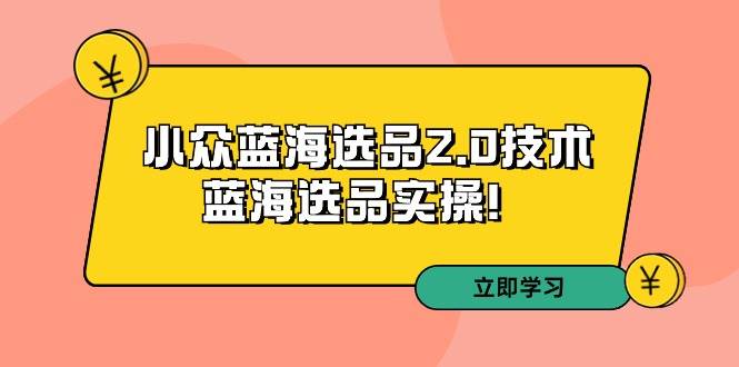 拼多多培训第33期：小众蓝海选品2.0技术-蓝海选品实操！-华创网