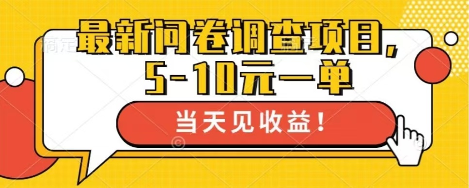 最新问卷调查项目，共12个平台，单日零撸100＋-华创网