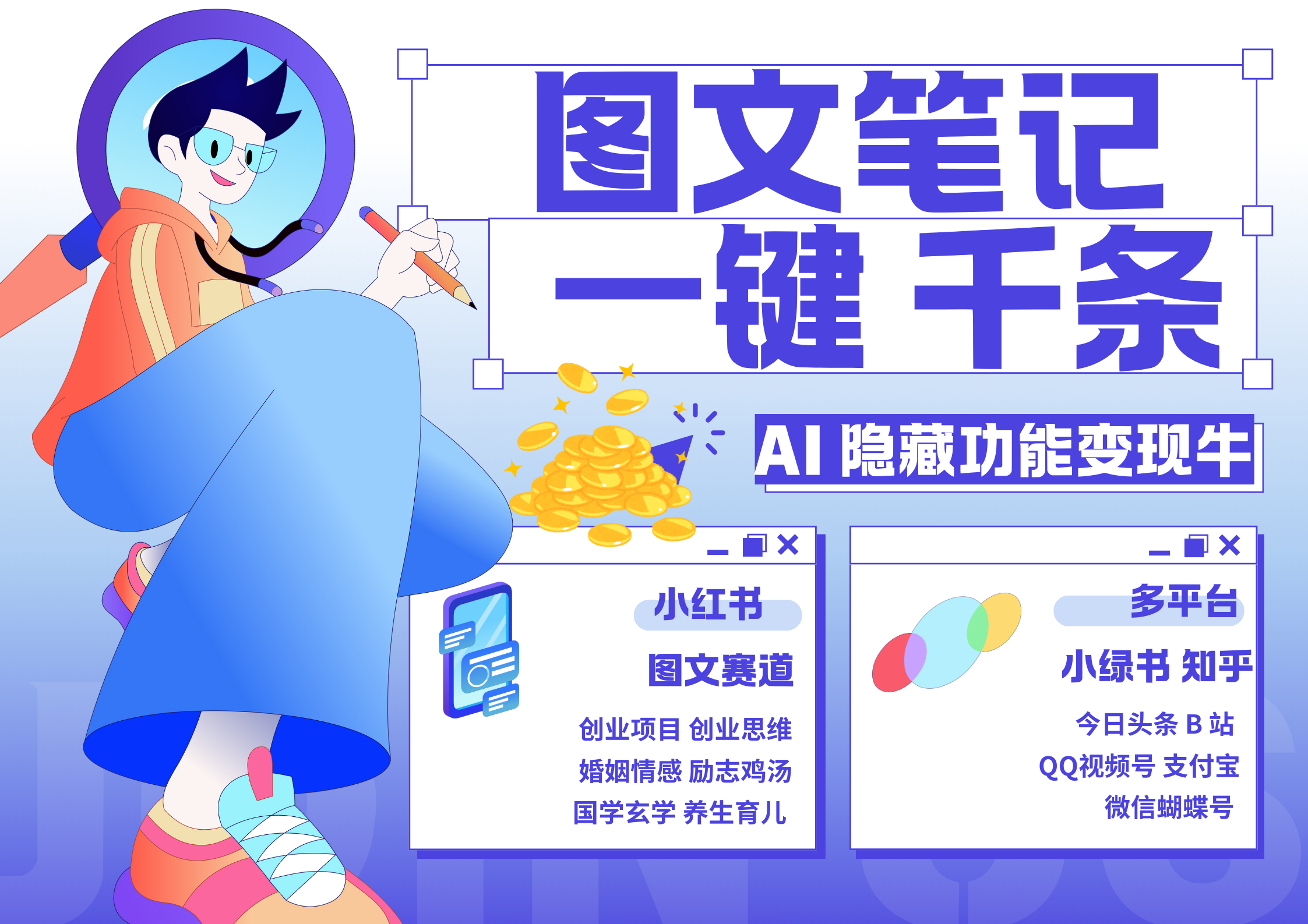 小红书小绿书 秒生图文一键千条 轻松变现3W+-华创网
